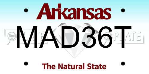 MAD36T Arkansas License Plate