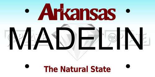 MADELIN Arkansas License Plate