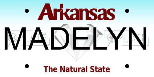 MADELYN Arkansas License Plate