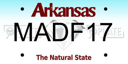 MADF17 Arkansas License Plate