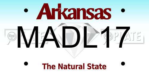 MADL17 Arkansas License Plate