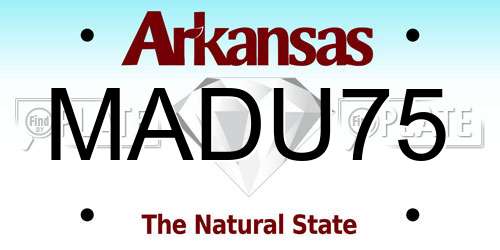 MADU75 Arkansas License Plate