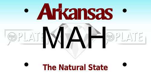 MAH Arkansas License Plate