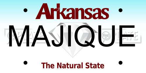 MAJIQUE Arkansas License Plate