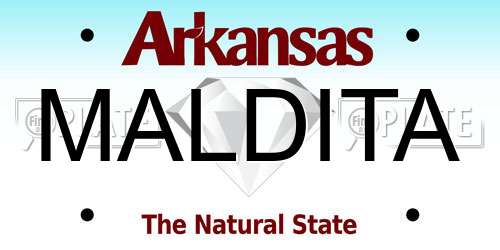 MALDITA Arkansas License Plate