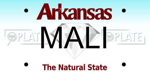 MALI Arkansas License Plate