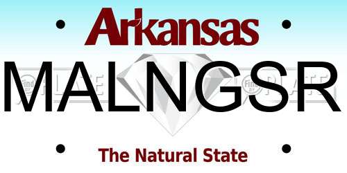 MALNGSR Arkansas License Plate