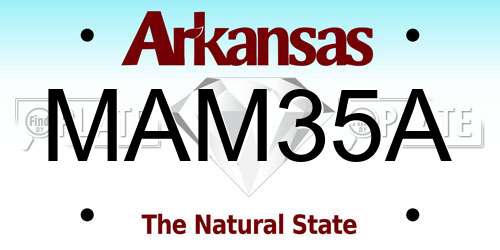 MAM35A Arkansas License Plate