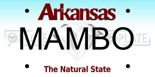 MAMBO Arkansas License Plate
