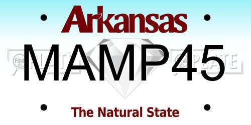 MAMP45 Arkansas License Plate