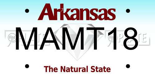 MAMT18 Arkansas License Plate
