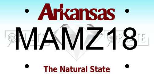 MAMZ18 Arkansas License Plate