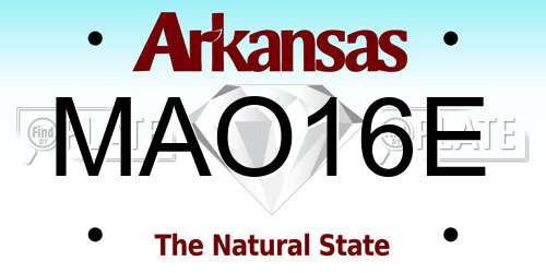 MAO16E Arkansas License Plate