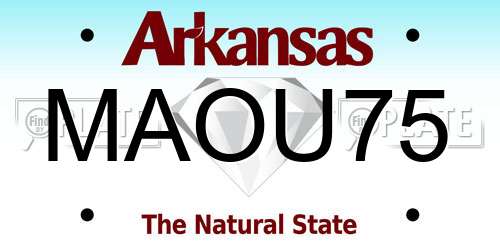 MAOU75 Arkansas License Plate