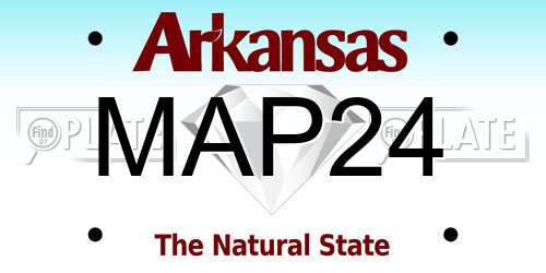 MAP24 Arkansas License Plate