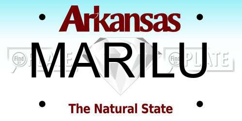 MARILU Arkansas License Plate