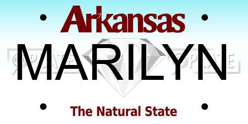 MARILYN Arkansas License Plate