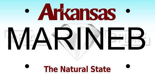 MARINEB Arkansas License Plate