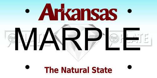 MARPLE Arkansas License Plate