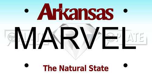 MARVEL Arkansas License Plate