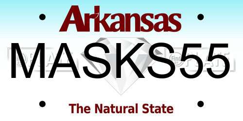 MASKS55 Arkansas License Plate