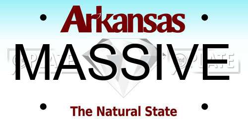 MASSIVE Arkansas License Plate