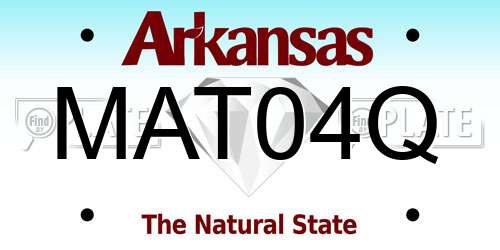 MAT04Q Arkansas License Plate