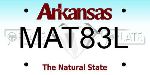 MAT83L Arkansas License Plate