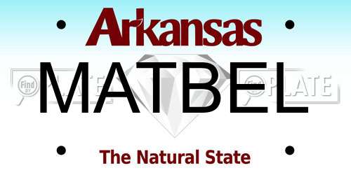MATBEL Arkansas License Plate