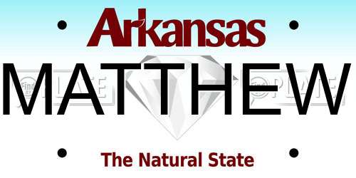 MATTHEW Arkansas License Plate