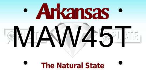 MAW45T Arkansas License Plate