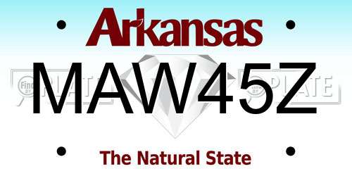 MAW45Z Arkansas License Plate