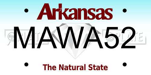 MAWA52 Arkansas License Plate