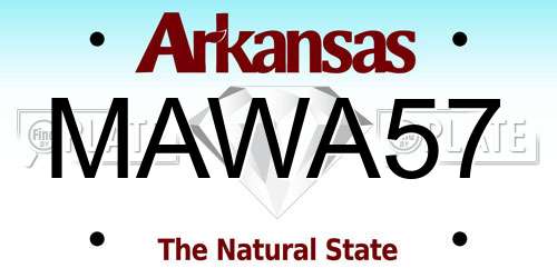 MAWA57 Arkansas License Plate