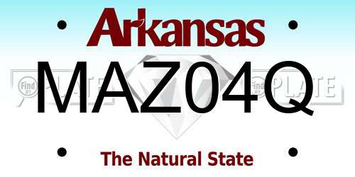 MAZ04Q Arkansas License Plate