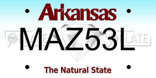 MAZ53L Arkansas License Plate