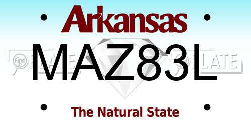 MAZ83L Arkansas License Plate