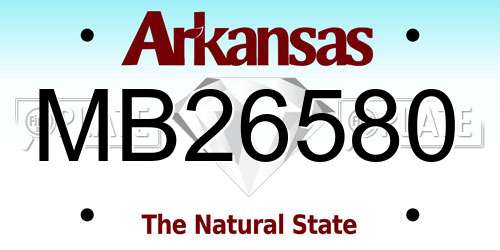 MB26580 Arkansas License Plate