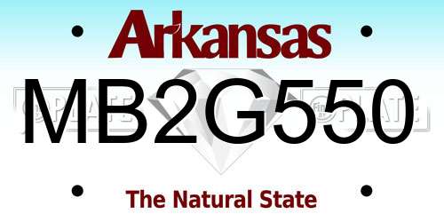 MB2G550 Arkansas License Plate