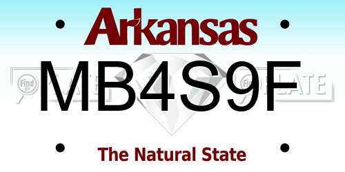 MB4S9F Arkansas License Plate