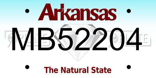 MB52204 Arkansas License Plate
