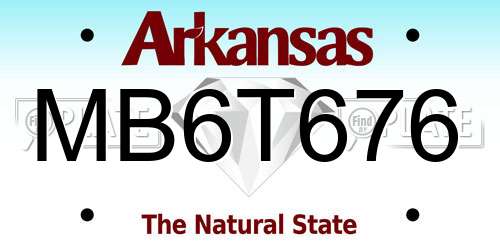 MB6T676 Arkansas License Plate