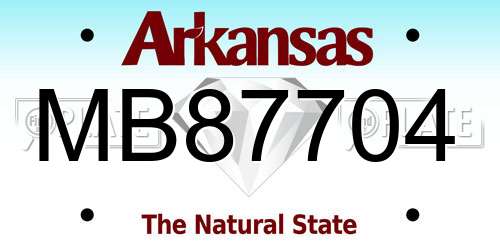 MB87704 Arkansas License Plate