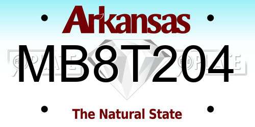 MB8T204 Arkansas License Plate