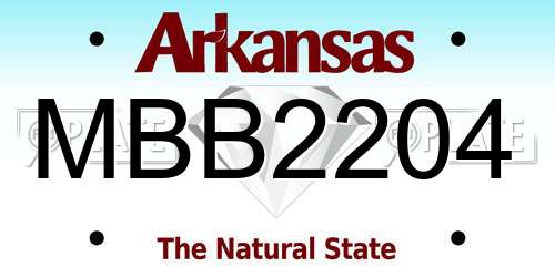 MBB2204 Arkansas License Plate