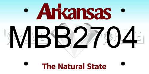 MBB2704 Arkansas License Plate