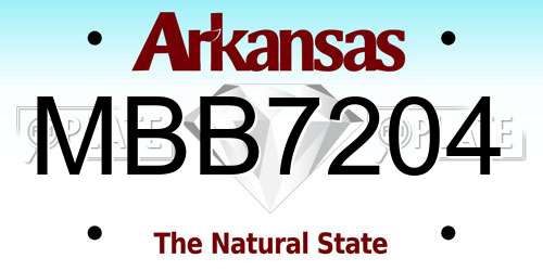 MBB7204 Arkansas License Plate