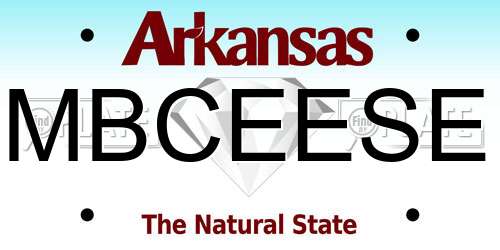 MBCEESE Arkansas License Plate