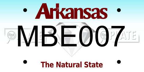 MBE007 Arkansas License Plate