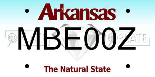 MBE00Z Arkansas License Plate